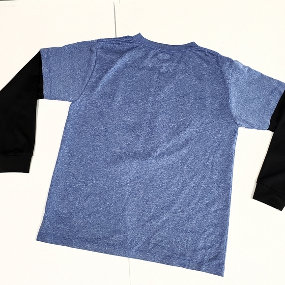 DC Comics Superman Blue & Black Long Sleeve Logo Graphic Top Size S Kids EUC - Picture 3 of 4